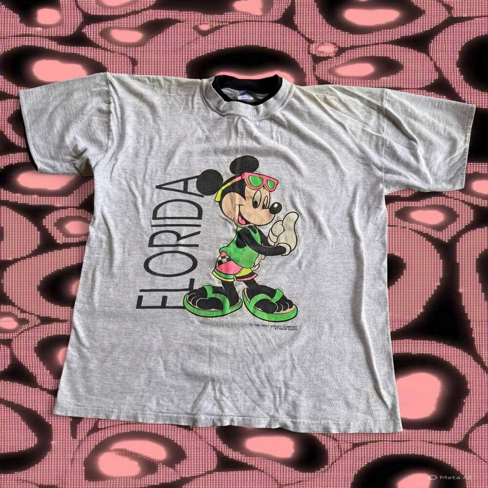 Disney Kidcore Florida Mickey Souvenir Tee Size Large